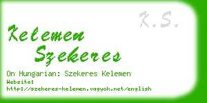 kelemen szekeres business card